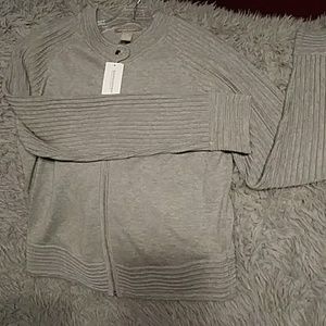 Grey banana republic zip up sweater